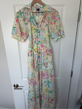 NWT Target X Roller Rabbit Floral Print Maxi Dress in White, Pink, Green, Yellow